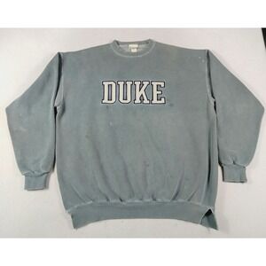 Vintage Duke Blue Devils Sweatshirt Mens XL Green NCAA Basketball Oarsman 913